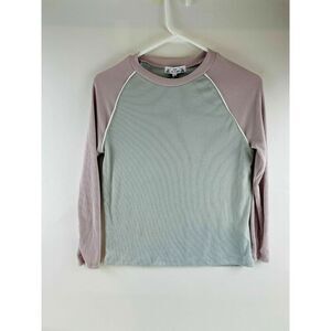 Poof New York Long Sleeve top Size small Gray/Lavender